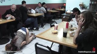 Dirty feet babe fucked in public