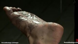 Pinned down by metal and hot waxed