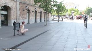 Red head gang banged in public