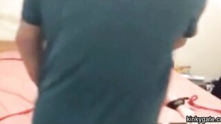 limbs wide spread, whipped all over