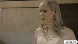 TS bride fucks her chubby brides maid