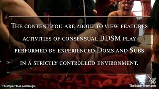 Bound slaves bbc anal fucked at party