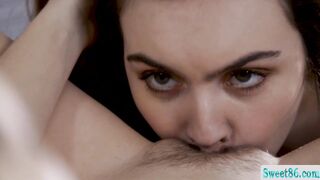Sexy lesbian teens Cadence Lux and Freya Parker pussy licking