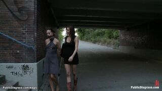 Slave fucked in various public places