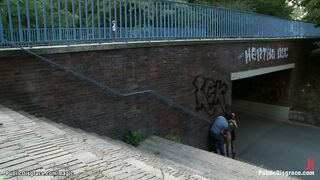 Slave fucked in various public places