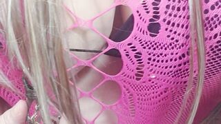 Susi showing pussy tits with nippleclambs bouncing