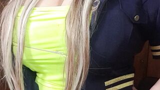 Watch sexy Susi in amazing stewardess costume giving joi with countdown