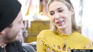 Petite blonde milf gets fucked and squirts on a first date