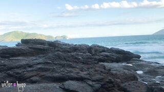 Stepdad caughts stepdaughter naked and cums all over her