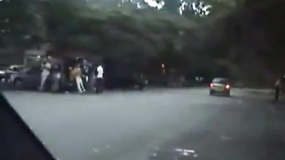 2 Girls in Public Handjob with lot of Delicious Cum