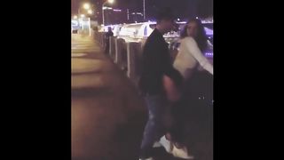 Russian couple fuck on the street