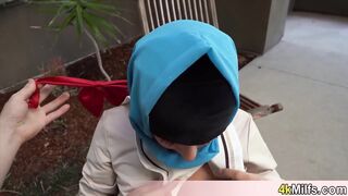 Angeline loves her hijab even while fucked she is not removing it