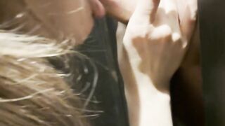 Double Glory Hole Fun for Cock-Hungry Girl