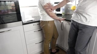 Blonde Babe FMM Threesome with Oral Creampie and Cum Coffee