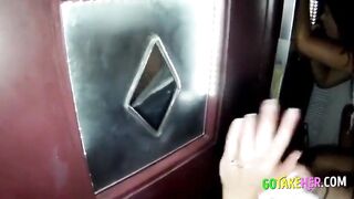 Gloryhole Brunette Takes on Multiple Cocks in a Kinky Adventure