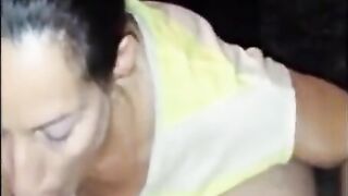 Mom's Blowjob Lesson for 18-Year-Old Son Leads to Cum Swallow