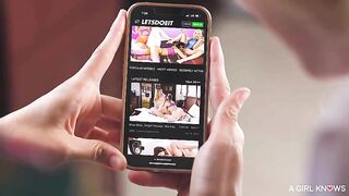 Lesbian Threesome Pegging