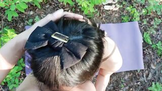 Asian Amateur Couple's Public Forest Fuck