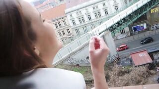 Alexis Crystal: Smoking Hot Czech Babe in a Trench Coat