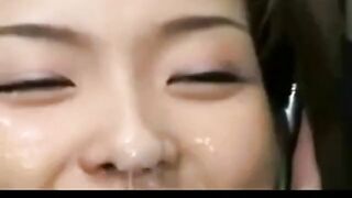 Bukkake Miyu: Japanese Amateur Covered in Cum