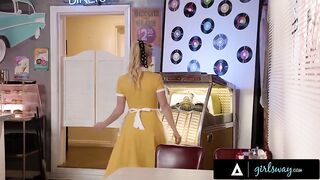 Hairy Blonde And Brunette Special Diner