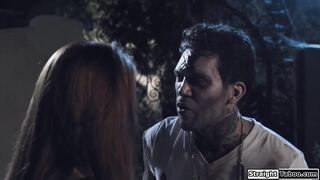 Her dead friends emerge out of the grave