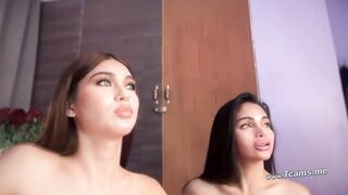 Asian Ts Sucks Her Ts Friend's Dick