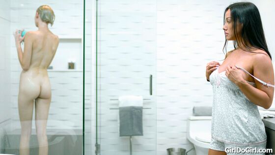 Im sharing a shower with my stepmoms gf