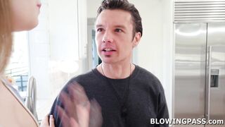 Stepsis practicing blowjob with stepbro