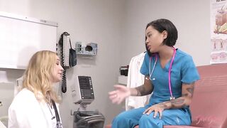 Hairy Lebian Doctor Fucks Her Hot Nurse