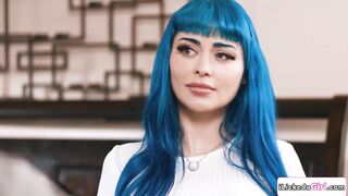 Busty ebony makes white roommate squirt