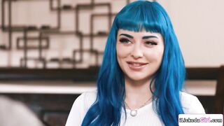 Busty ebony makes white roommate squirt