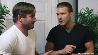 Horny masseurs focus on 1 client to fuck