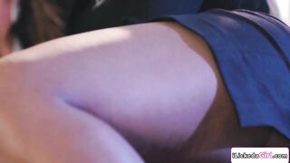 Boss fucked by lesbian business partner