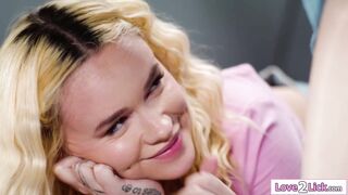 Stepmom licks stepdaughters hairy pussy