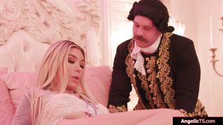 Shemale princess gets analed by servants