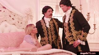 Shemale princess gets analed by servants