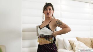 Big tits shemale anal rides with a boner