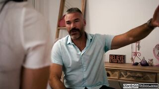 Put away your dildo and suck on my cock