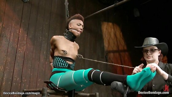 Mean Mistres Plays Ebony Female Slave