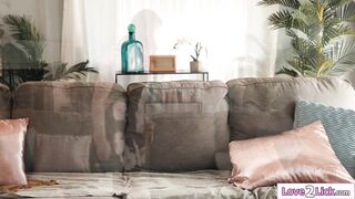 Big tits stepmom helps stepdaughter cum