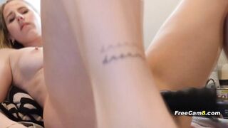 Thicc Blonde Gets Her Ass Pounded with a Dildo and Squirts Hard