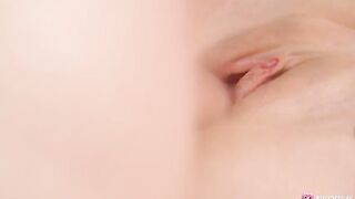 Young Shaved Slut Fucks Big Cock