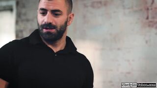 My probation officer jerks on us kissing