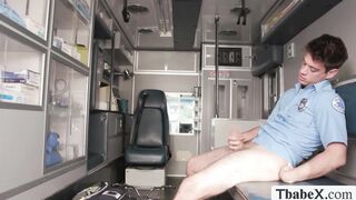 Caught our ambulance driver jerking off in mobile