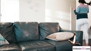 Stepmom helps stepdaughter with vibrator