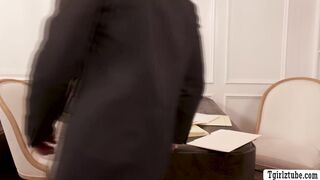 Lucky lawyer anal fucks his TS client after divorce