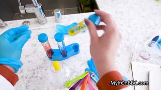 Riding colleagues big black dick in the name of science