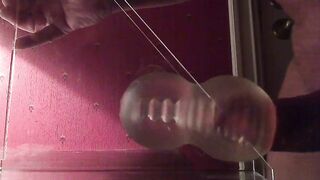 Daddy cum huge and moaning