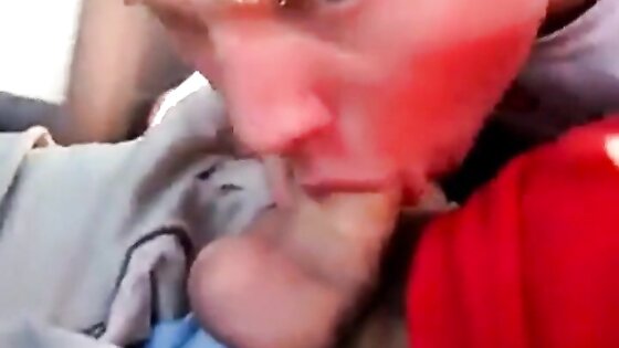 Blowing a friend in the car and he cums in my mouth